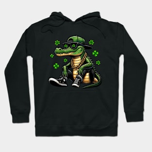 Alligator Lucky Clover St. Patrick's Day Hoodie